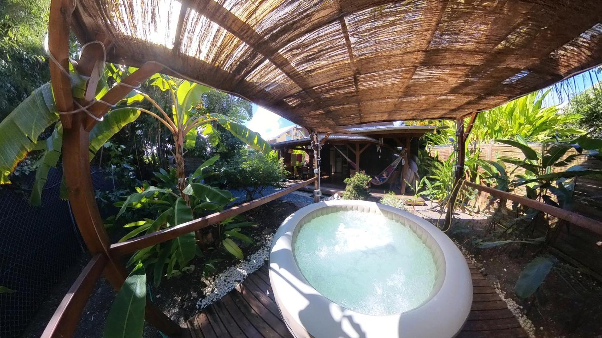Kaz Creole Aventure Tropicale Insolite, Fibre, Jardin Et Jacuzzi Prives 圣弗朗索瓦 外观 照片